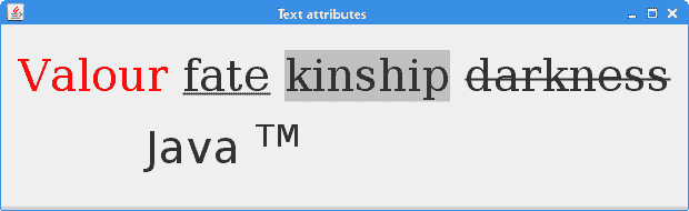 Text Attributes