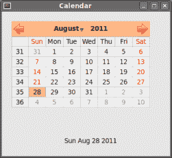 QtGui.QCalendarWidget widget