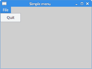 Simple menu