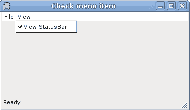 Check menu item