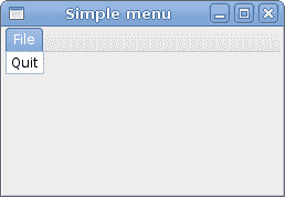 Simple menu
