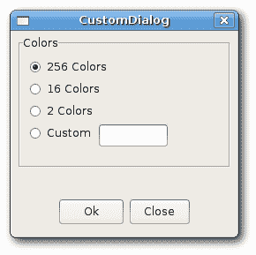 Custom dialog