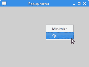 Popup menu
