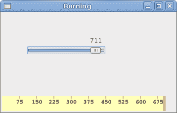 Burning widget