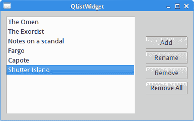 QListWidget