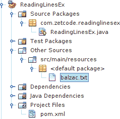 NetBeans project structure